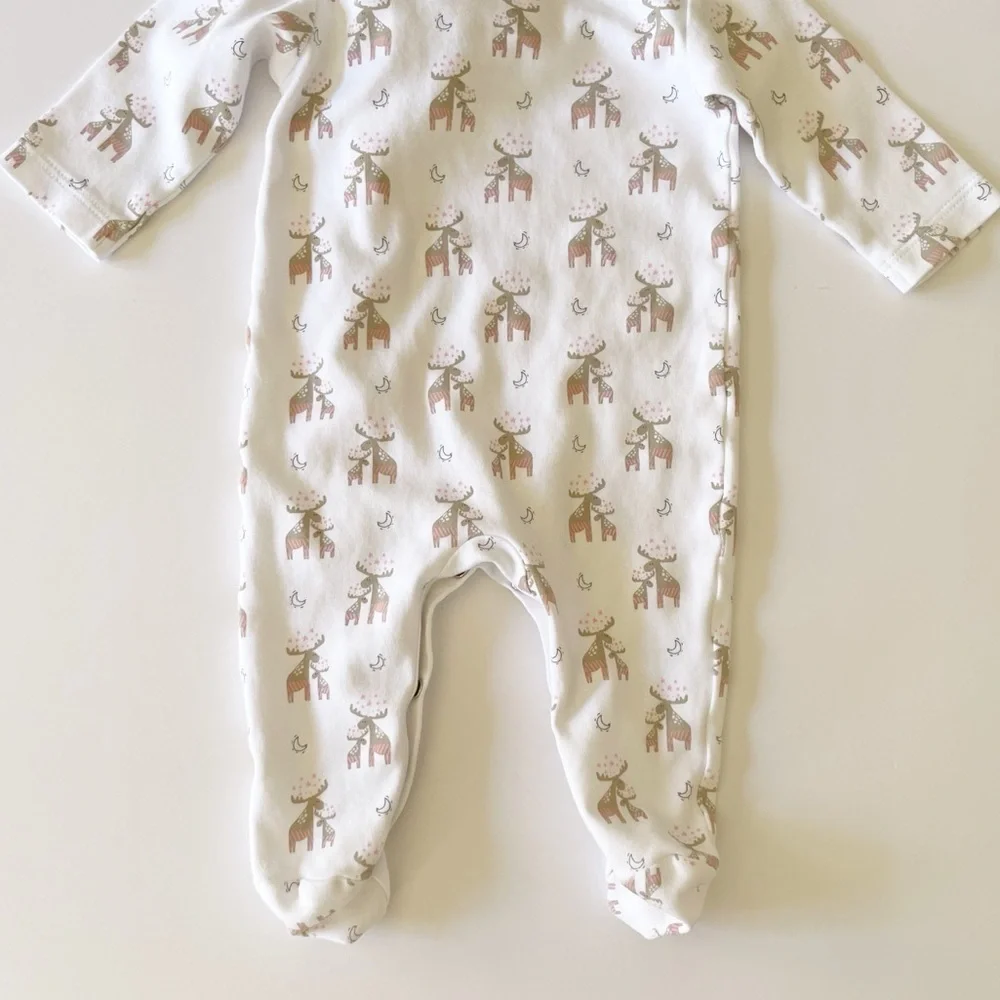 Feather Baby 3-6M Ruffle Kimono Footie